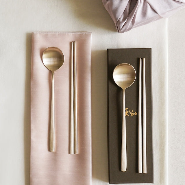 Notdam Moon Curve Brass Cutlery Set of 2