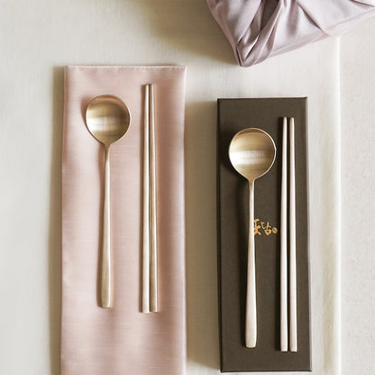 Notdam Moon Curve Brass Cutlery Set of 2