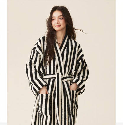 Soft Terry Stripe Robe