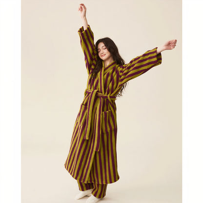Soft Terry Stripe Robe