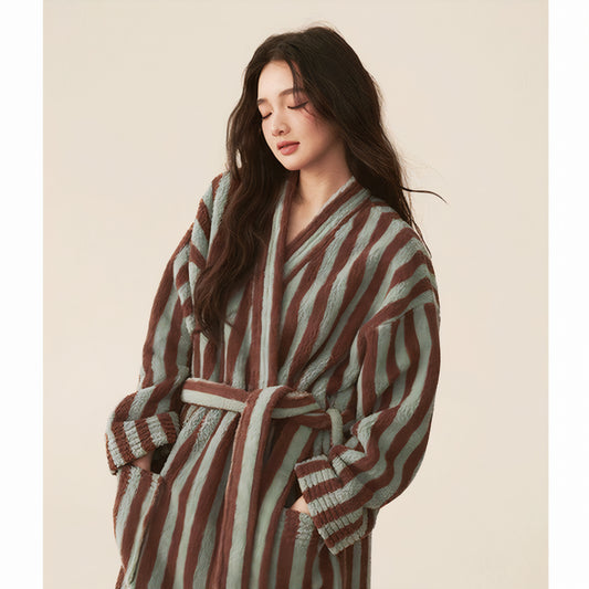Soft Terry Stripe Robe