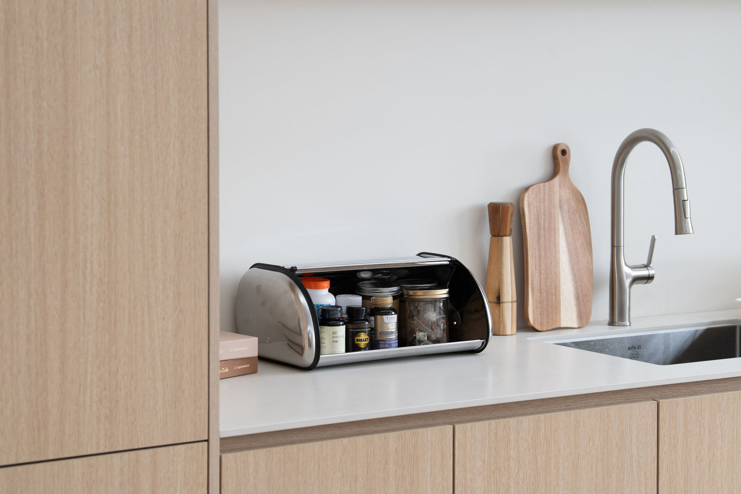 Roll-Up Stainless Steel Bread Box