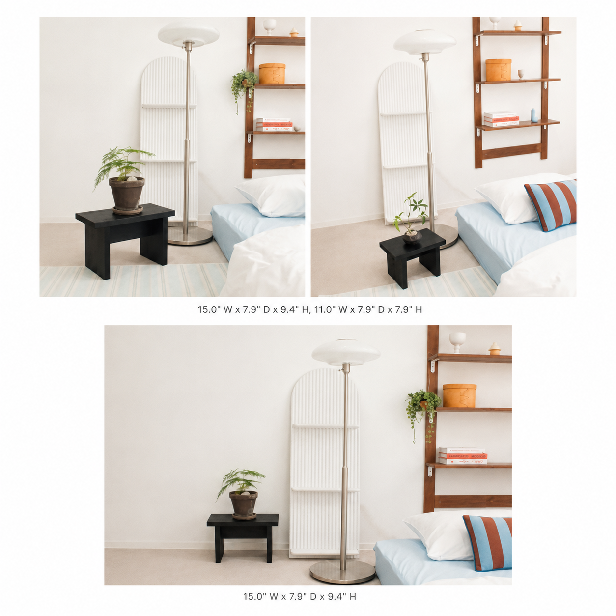 Rectangular Wood Mini Plant Stand