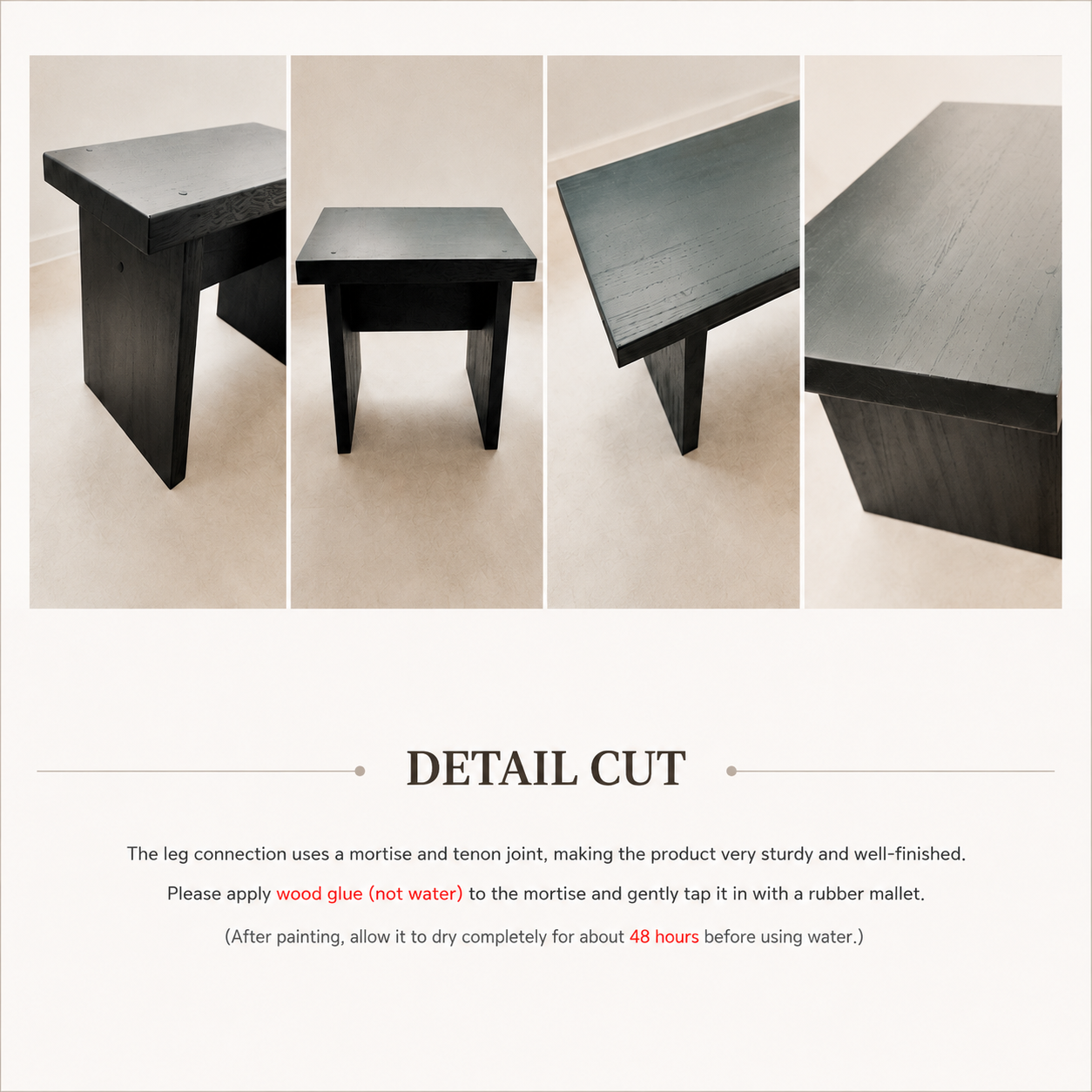 Rectangular Wood Mini Plant Stand