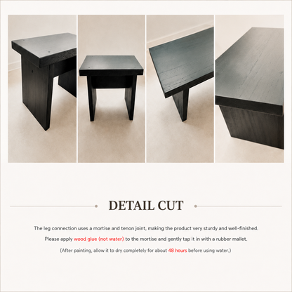 Rectangular Wood Mini Plant Stand