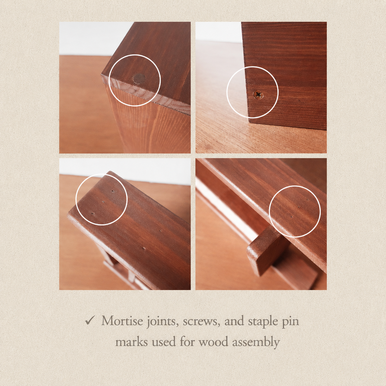 Rectangular Wood Mini Plant Stand
