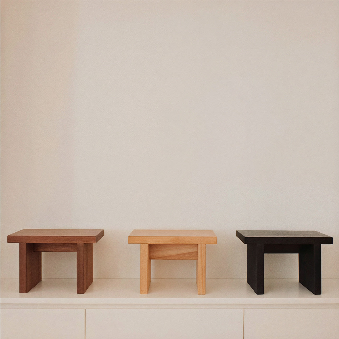 Rectangular Wood Mini Plant Stand