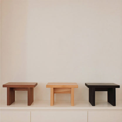 Rectangular Wood Mini Plant Stand