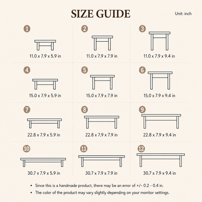 Rectangular Wood Mini Plant Stand