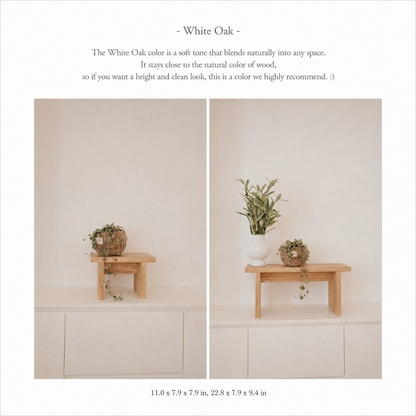 Rectangular Wood Mini Plant Stand