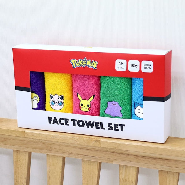 Pokémon Hand Towel Set (5-Pack)
