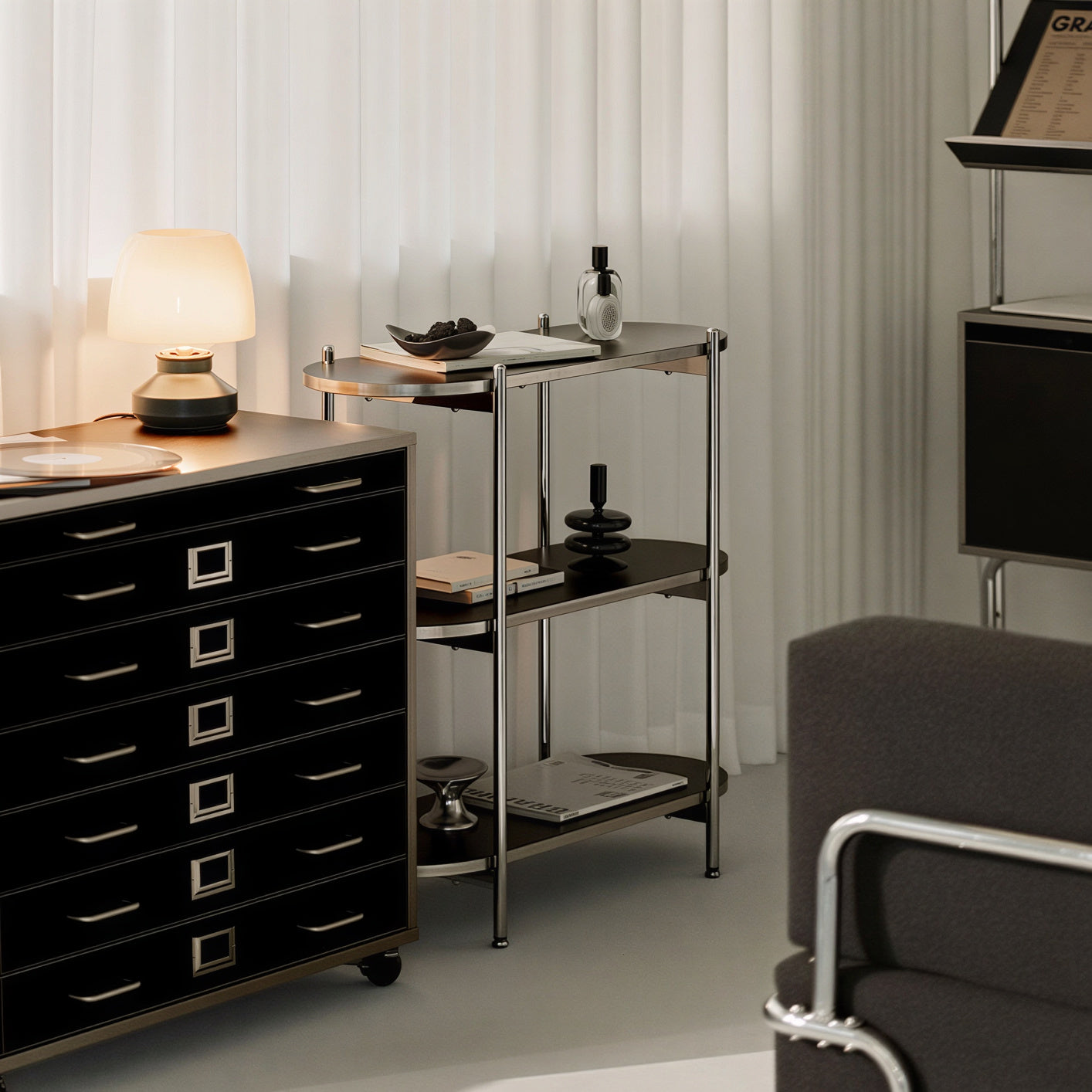 Gott Black Mid-Century Shelf