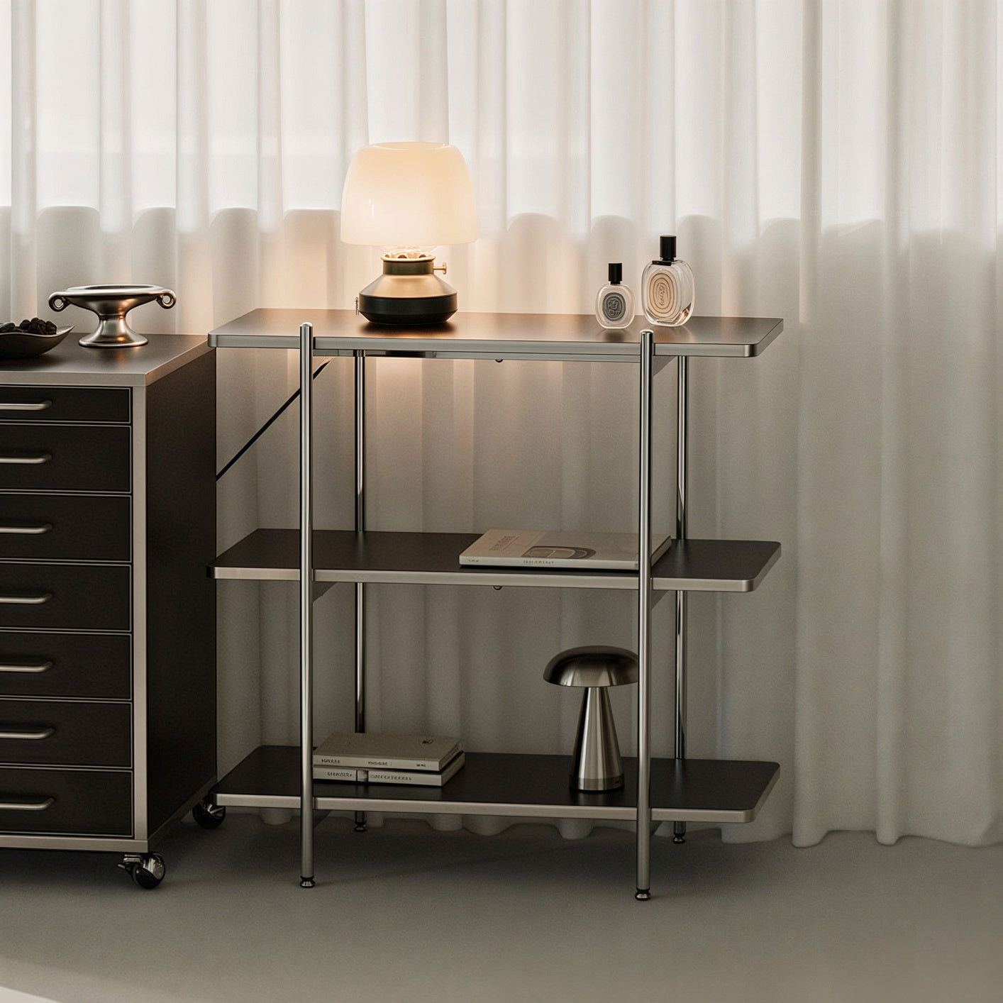 Gott Black Mid-Century Shelf
