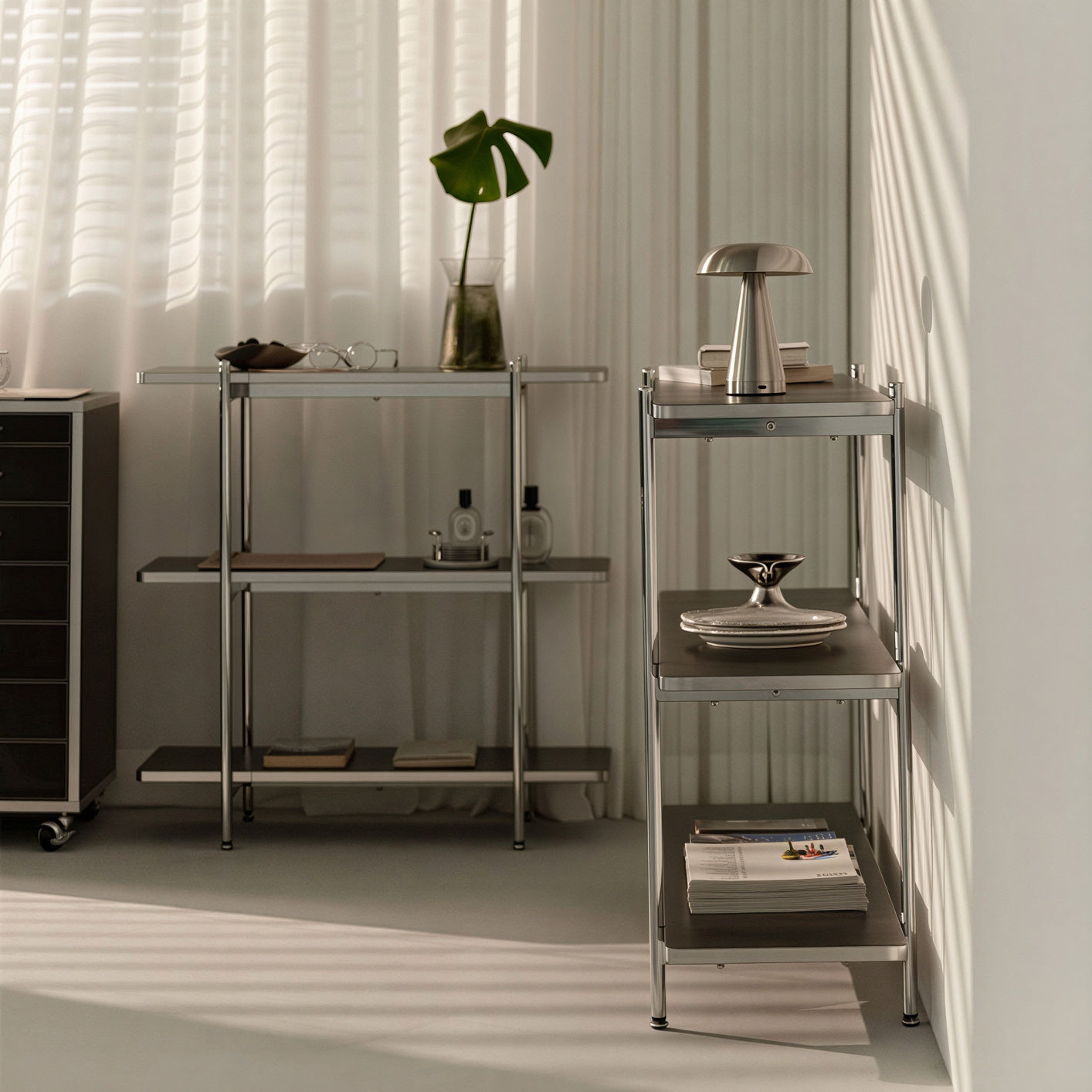 Gott Black Mid-Century Shelf