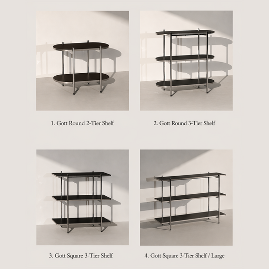 Gott Black Mid-Century Shelf