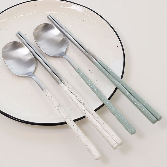 Dotty Spoon & Chopstick Set for 4 (8-Piece)