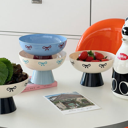 Bow Pedestal Fruit Bowl with Drain