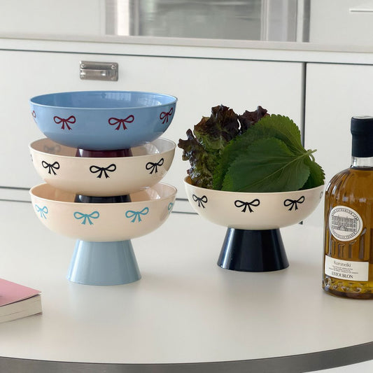 Bow Pedestal Fruit Bowl with Drain