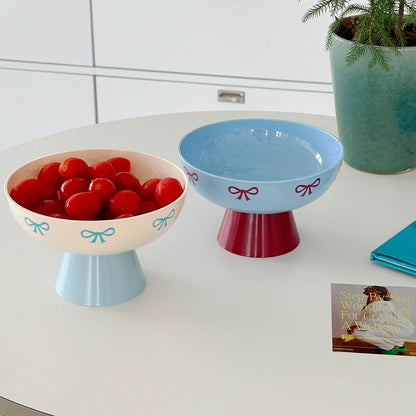 Bow Pedestal Fruit Bowl with Drain