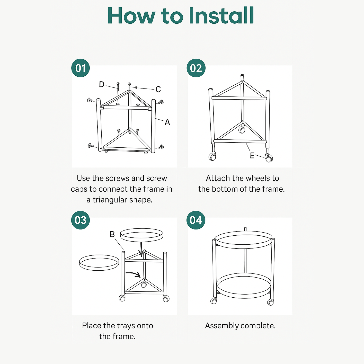 Modo Rolling Side Table