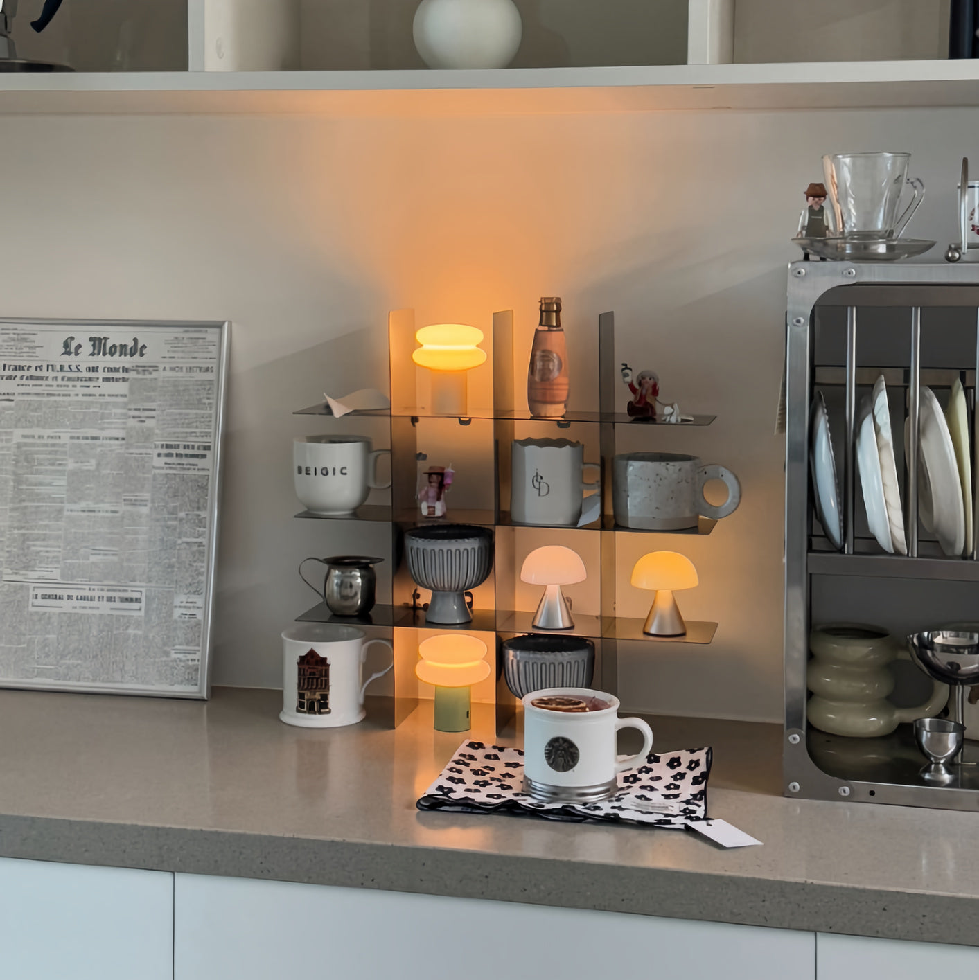 Stainless Grid Storage Shelf