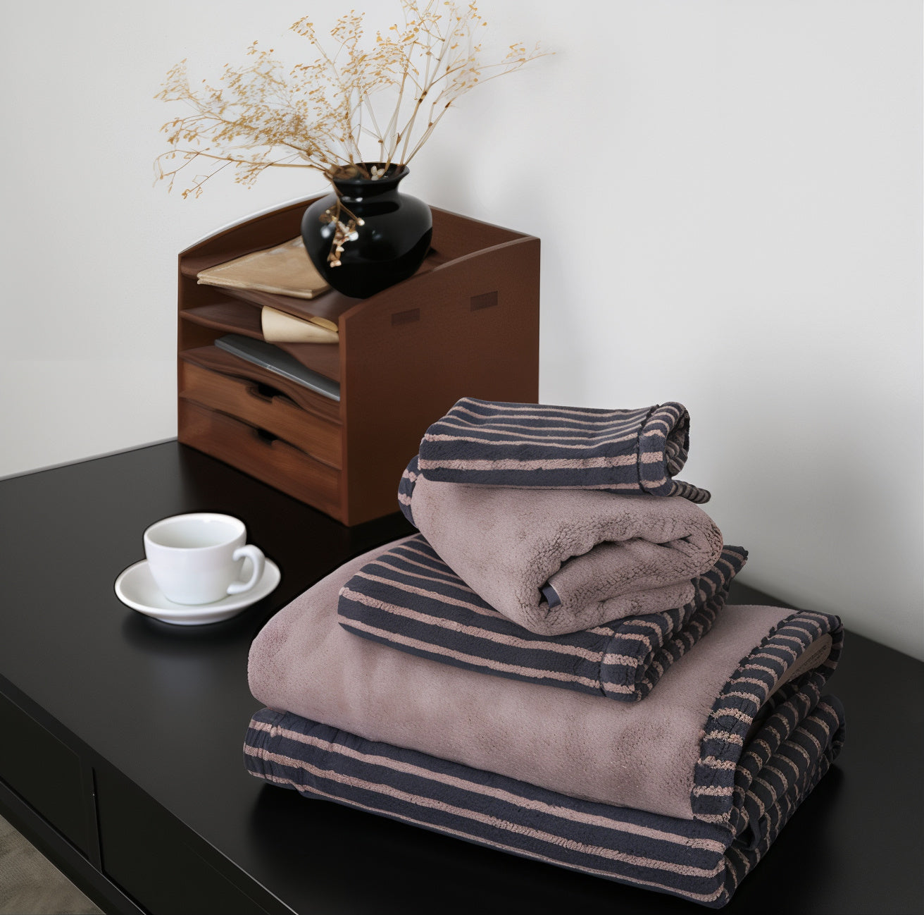 Hotel Collection Stripe Solid Bath Towel