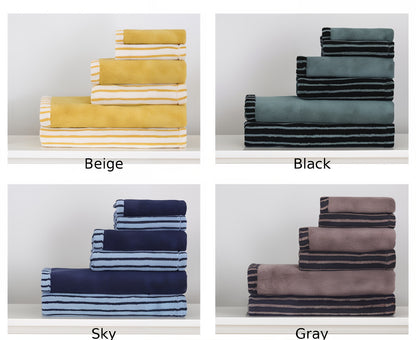 Hotel Collection Stripe Solid Bath Towel