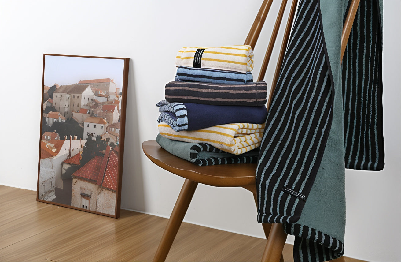 Hotel Collection Stripe Solid Bath Towel