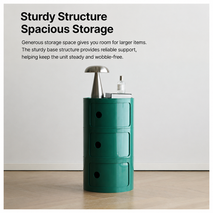 Orbit Sliding Round Storage Cabinet