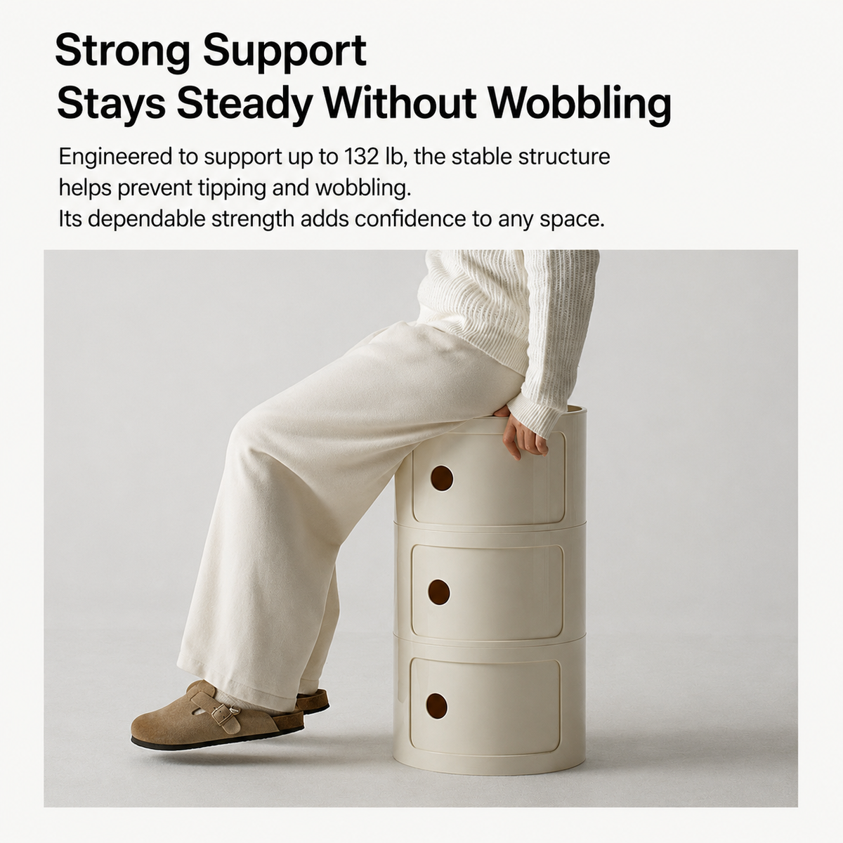 Orbit Sliding Round Storage Cabinet