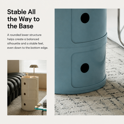 Orbit Sliding Round Storage Cabinet