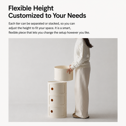 Orbit Sliding Round Storage Cabinet