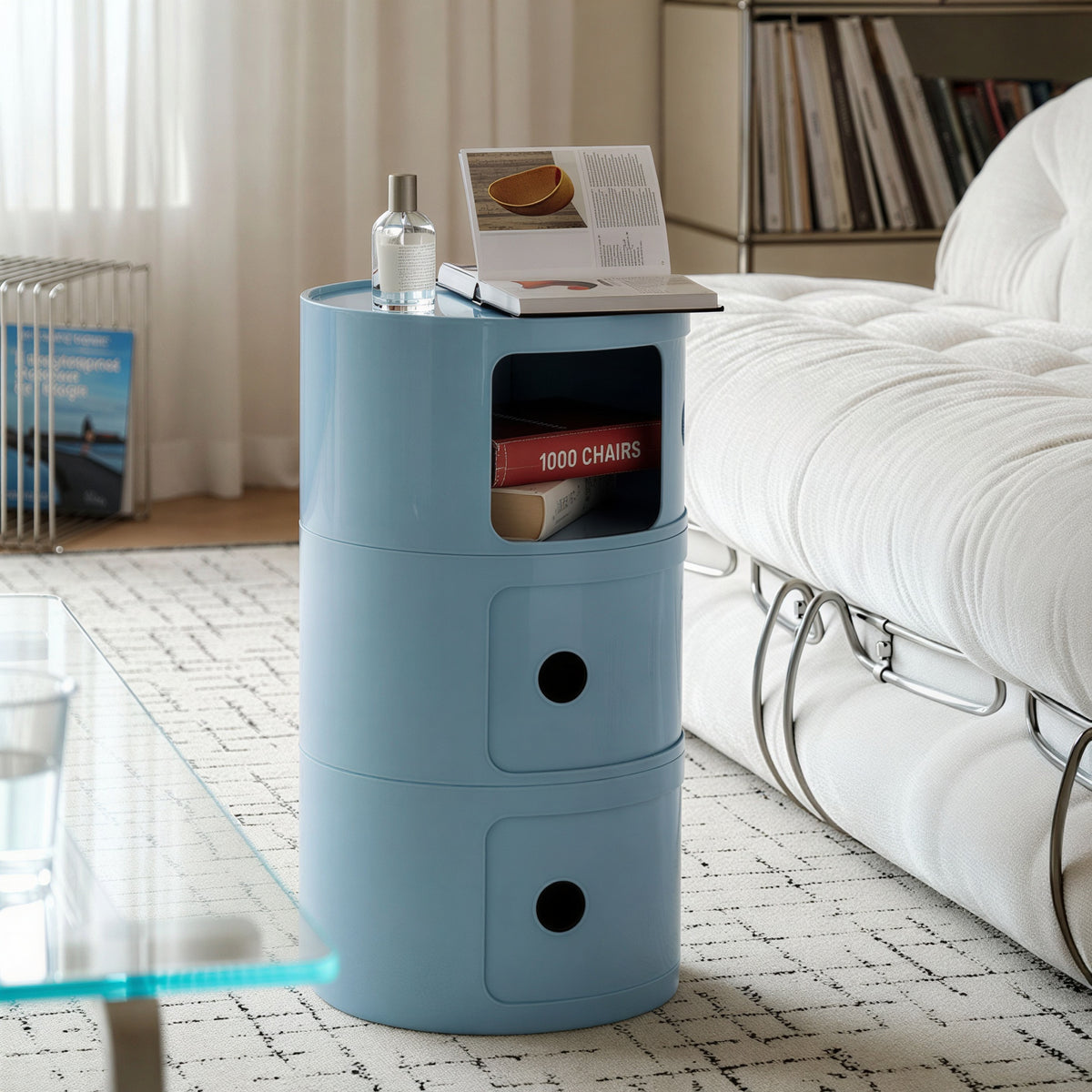 Orbit Sliding Round Storage Cabinet