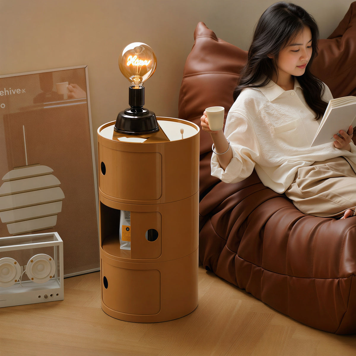 Orbit Sliding Round Storage Cabinet
