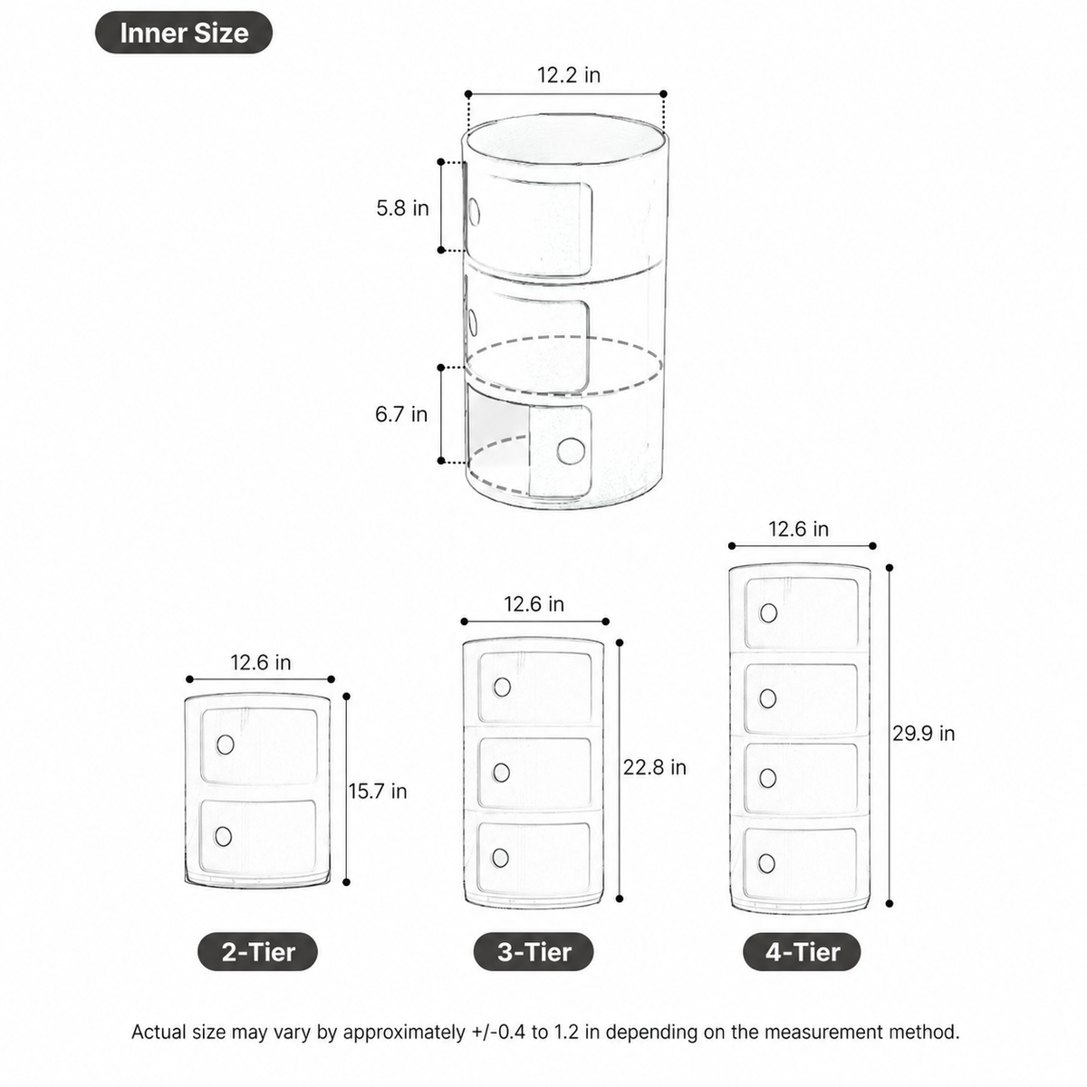 Orbit Sliding Round Storage Cabinet