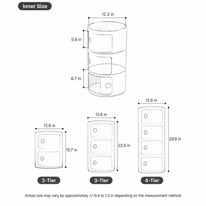 Orbit Sliding Round Storage Cabinet
