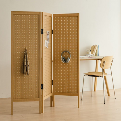 Vine 3-Panel Pegboard Standing Partition