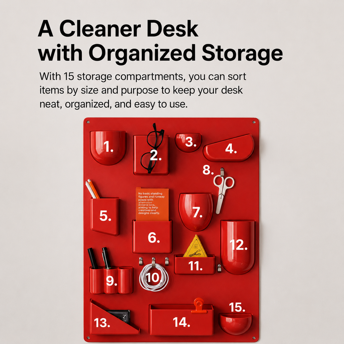 Wall-Mounted Storage Desk Board
