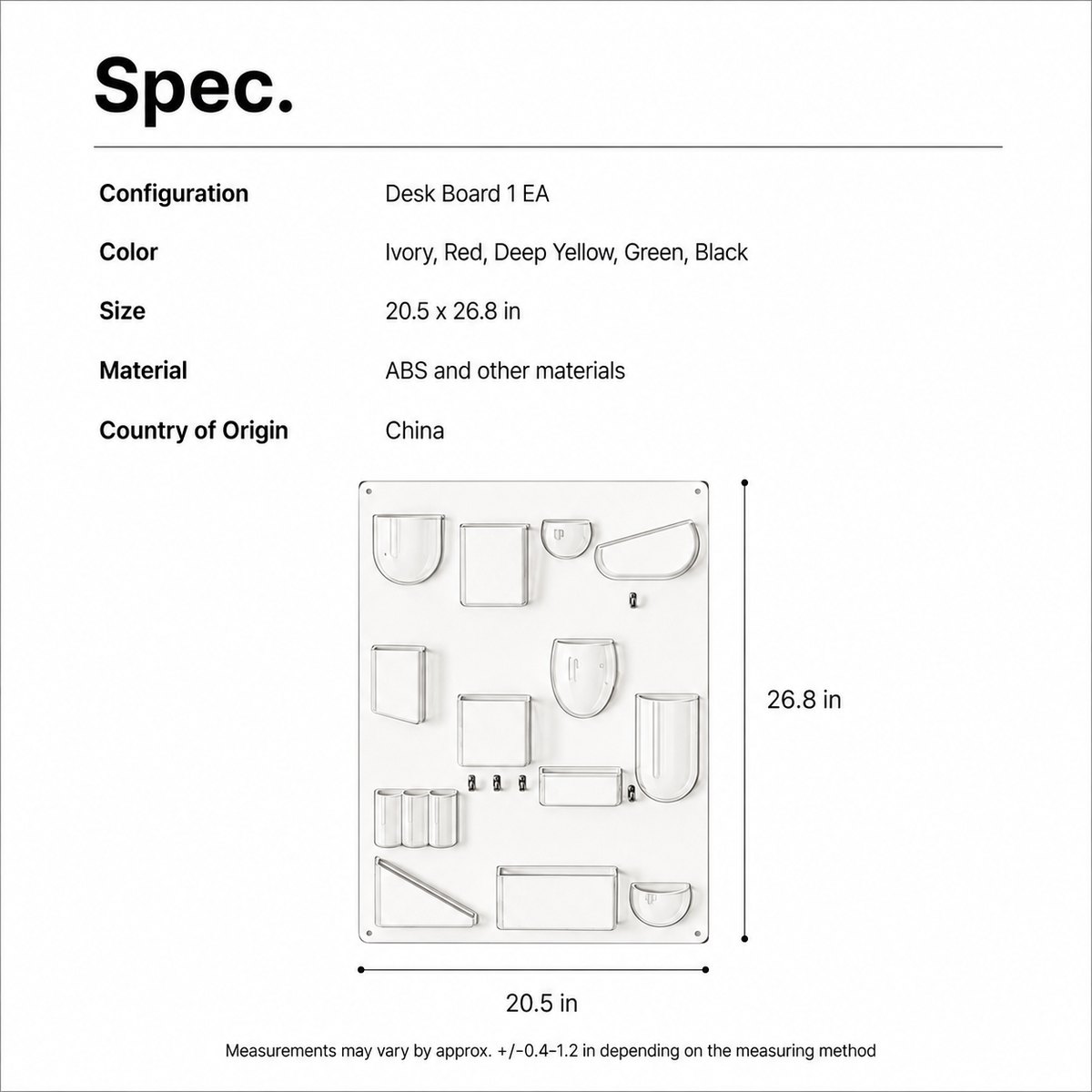 Wall-Mounted Storage Desk Board