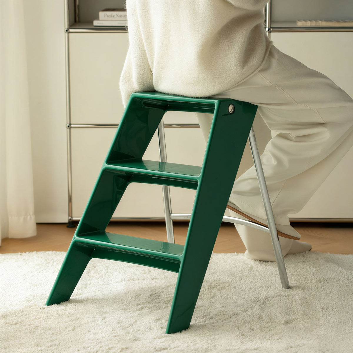 Mid-Century Folding Ladder Stool