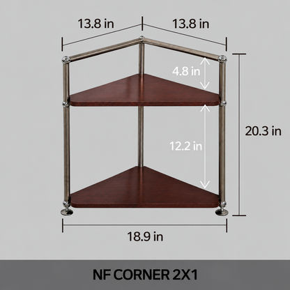 Mid-Century Modular Corner Shelf