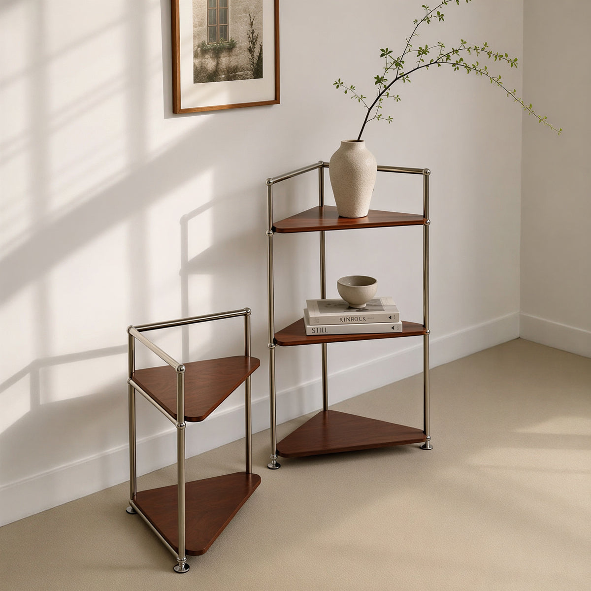 Mid-Century Modular Corner Shelf