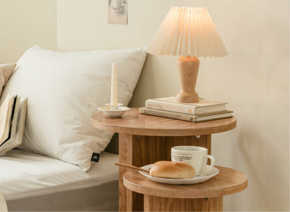 Wood Round Side Table