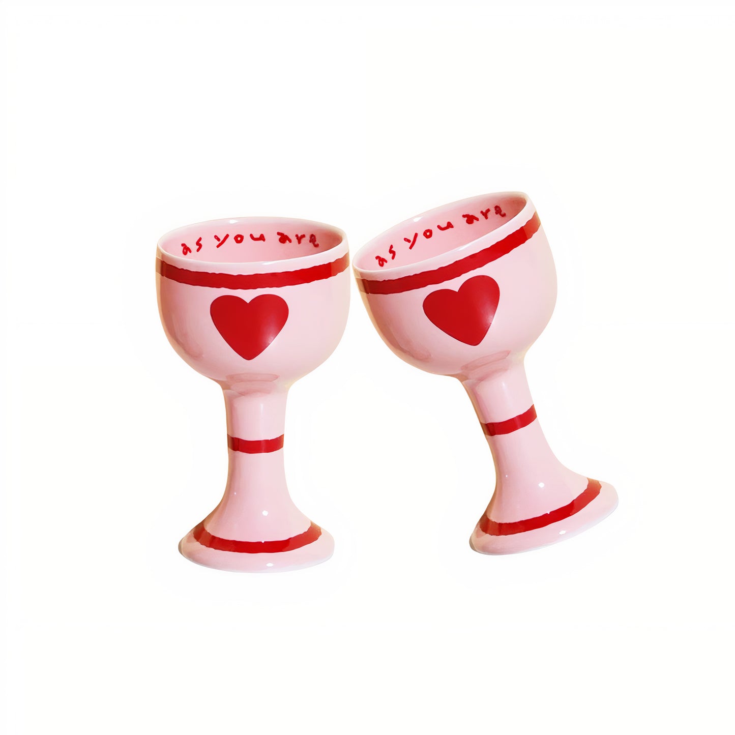 Pink Edition Ceramic Heart Mini Wine Glass