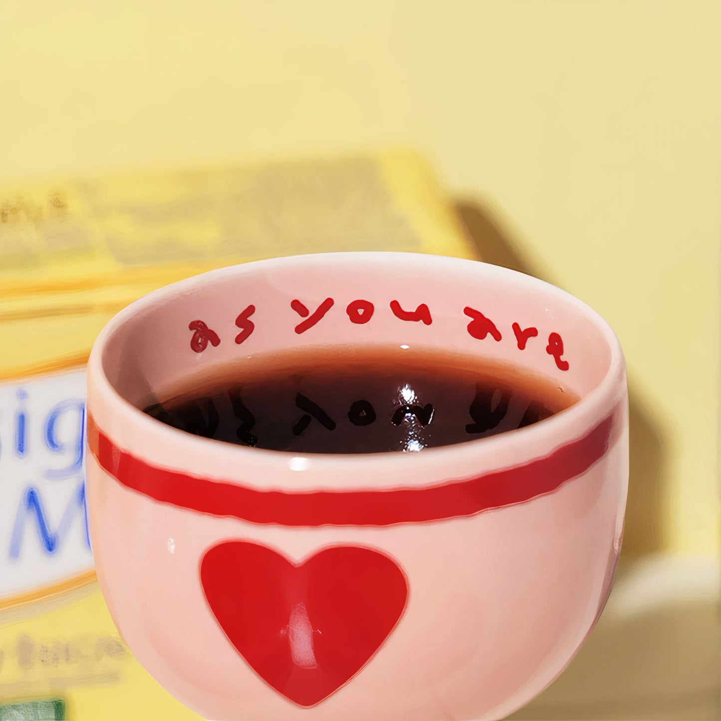 Pink Edition Ceramic Heart Mini Wine Glass