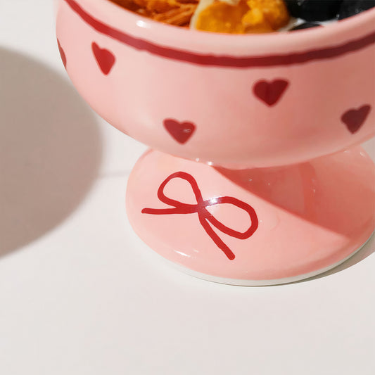 Pink Edition Ceramic “Just Be” Dessert Bowl Gift Set
