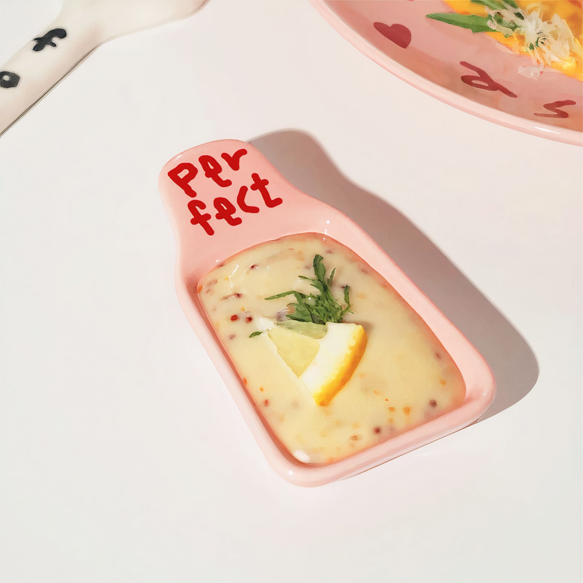 Pink Edition Ceramic Heart Salad Plate with Dressing Cup - image 8 of 8