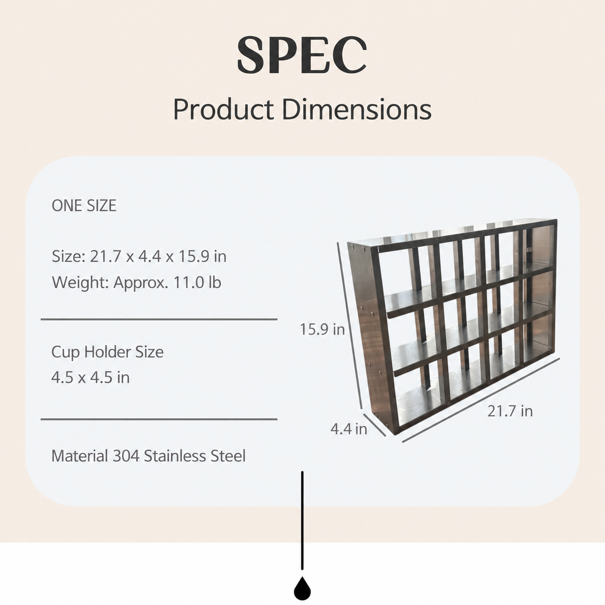 304 Stainless Steel Kitchen Cup Rack