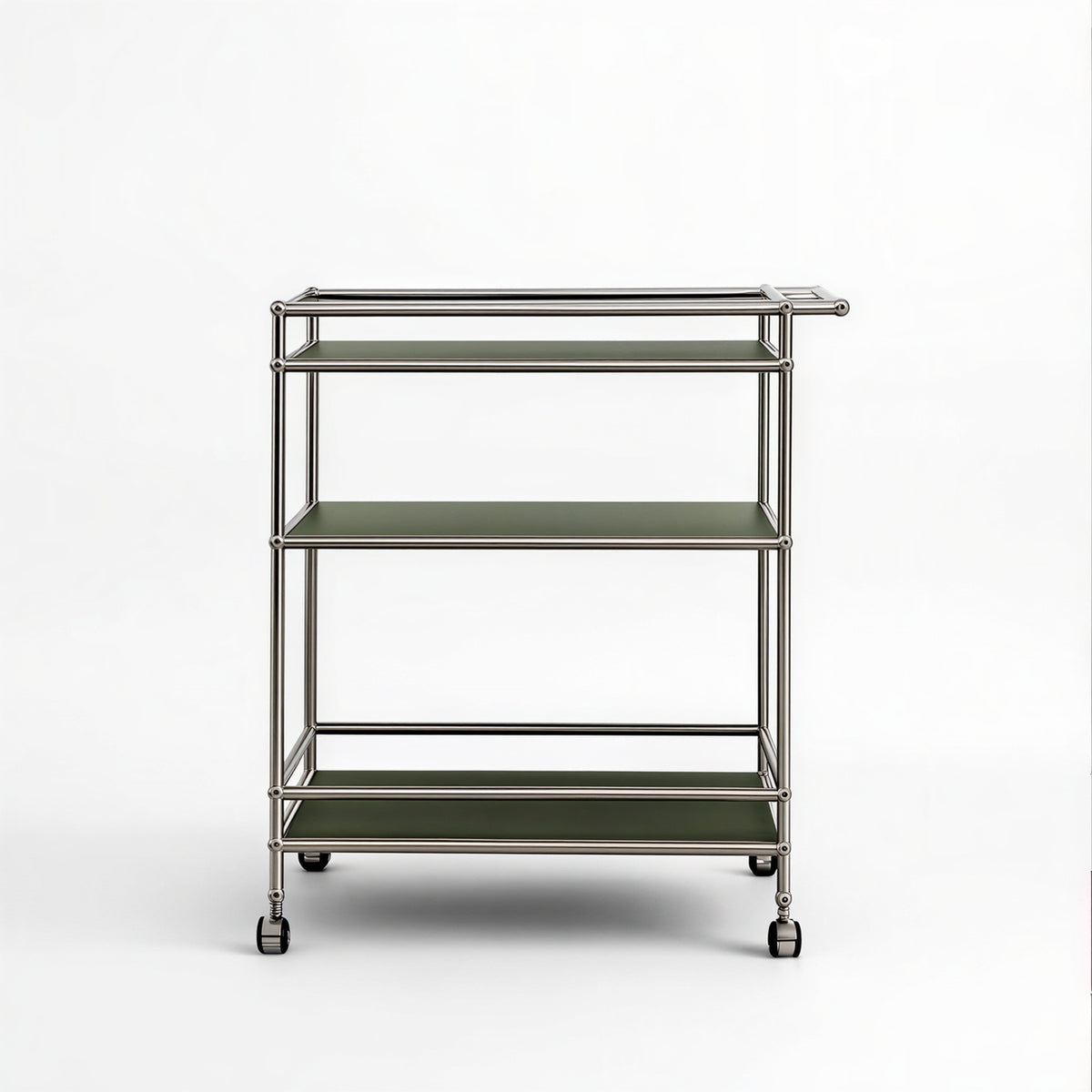 Mid-Century Modular 3-Tier Rolling Trolley