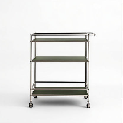 Mid-Century Modular 3-Tier Rolling Trolley